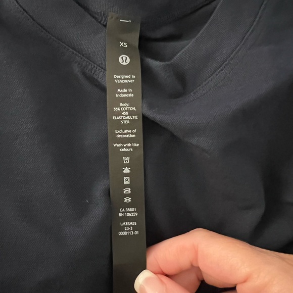 Mens Lululemon Pique Oversized Fit T Shirt True Navy LM3EM5S $68 XSMALL XS NWT - Picture 10 of 11